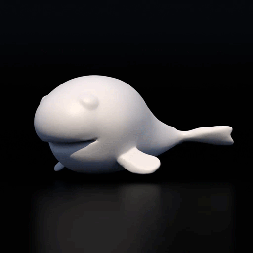 A cartoon whale